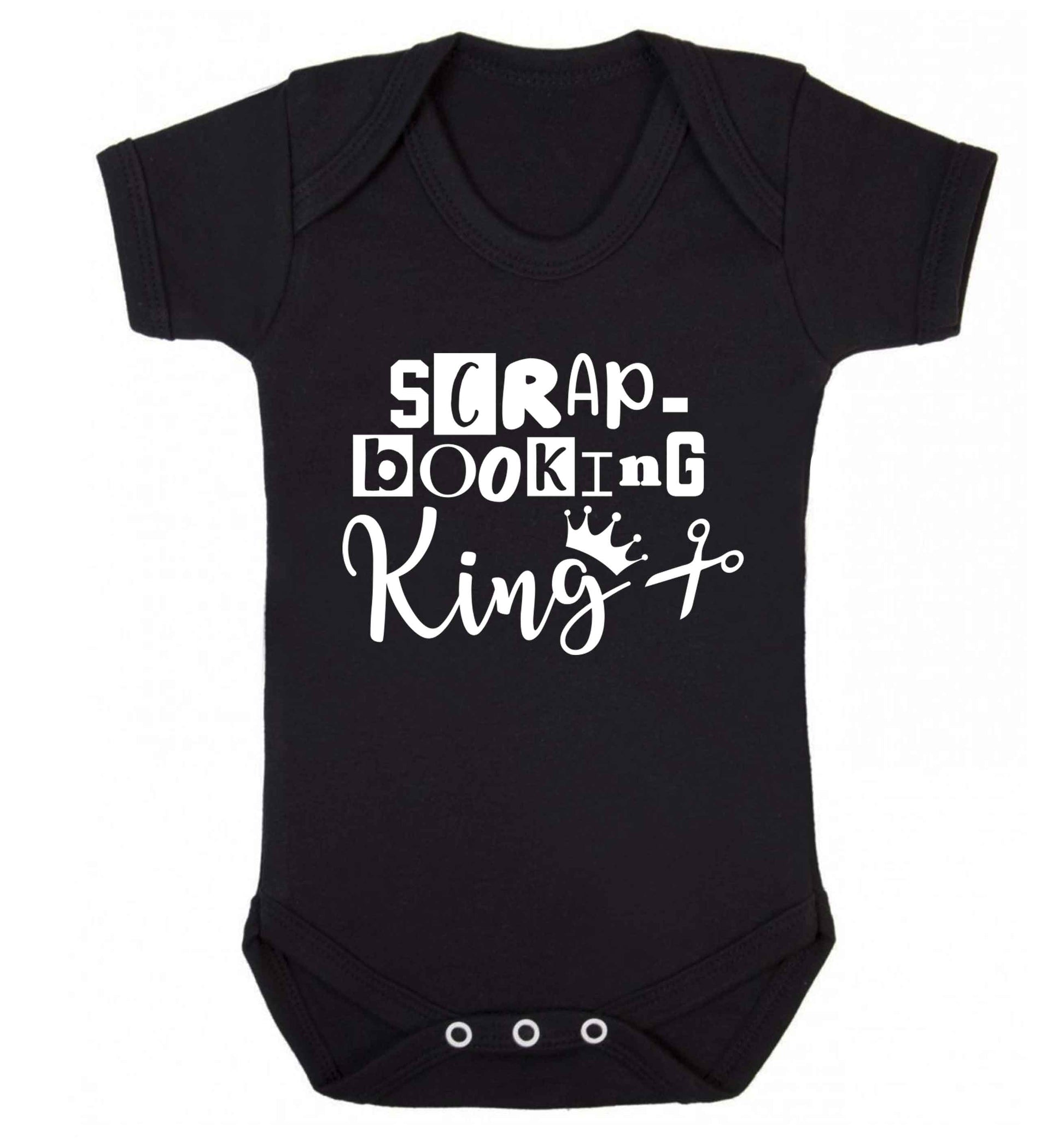 Scrapbooking King Baby Vest black 18-24 months