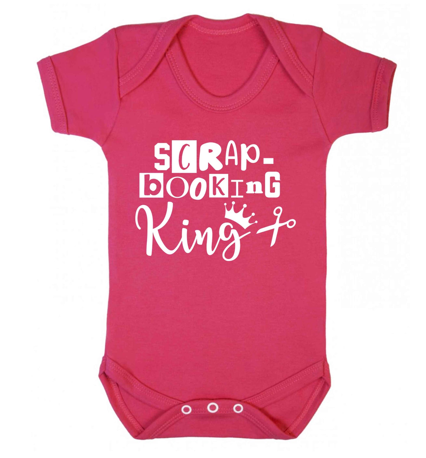 Scrapbooking King Baby Vest dark pink 18-24 months