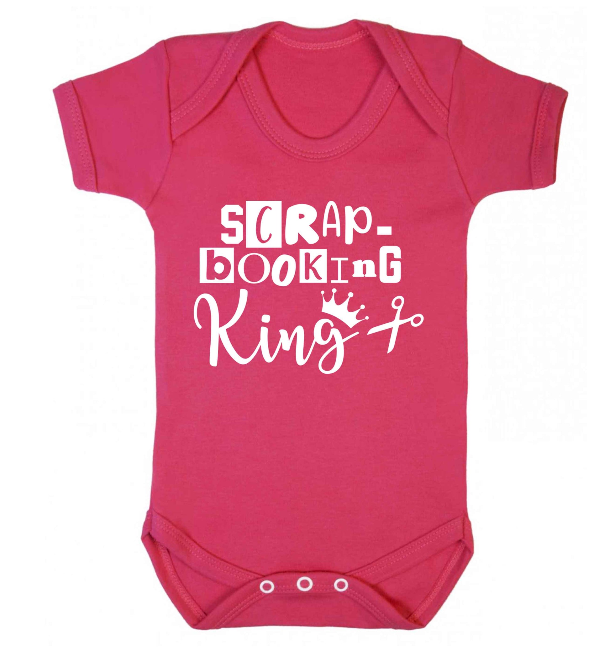 Scrapbooking King Baby Vest dark pink 18-24 months