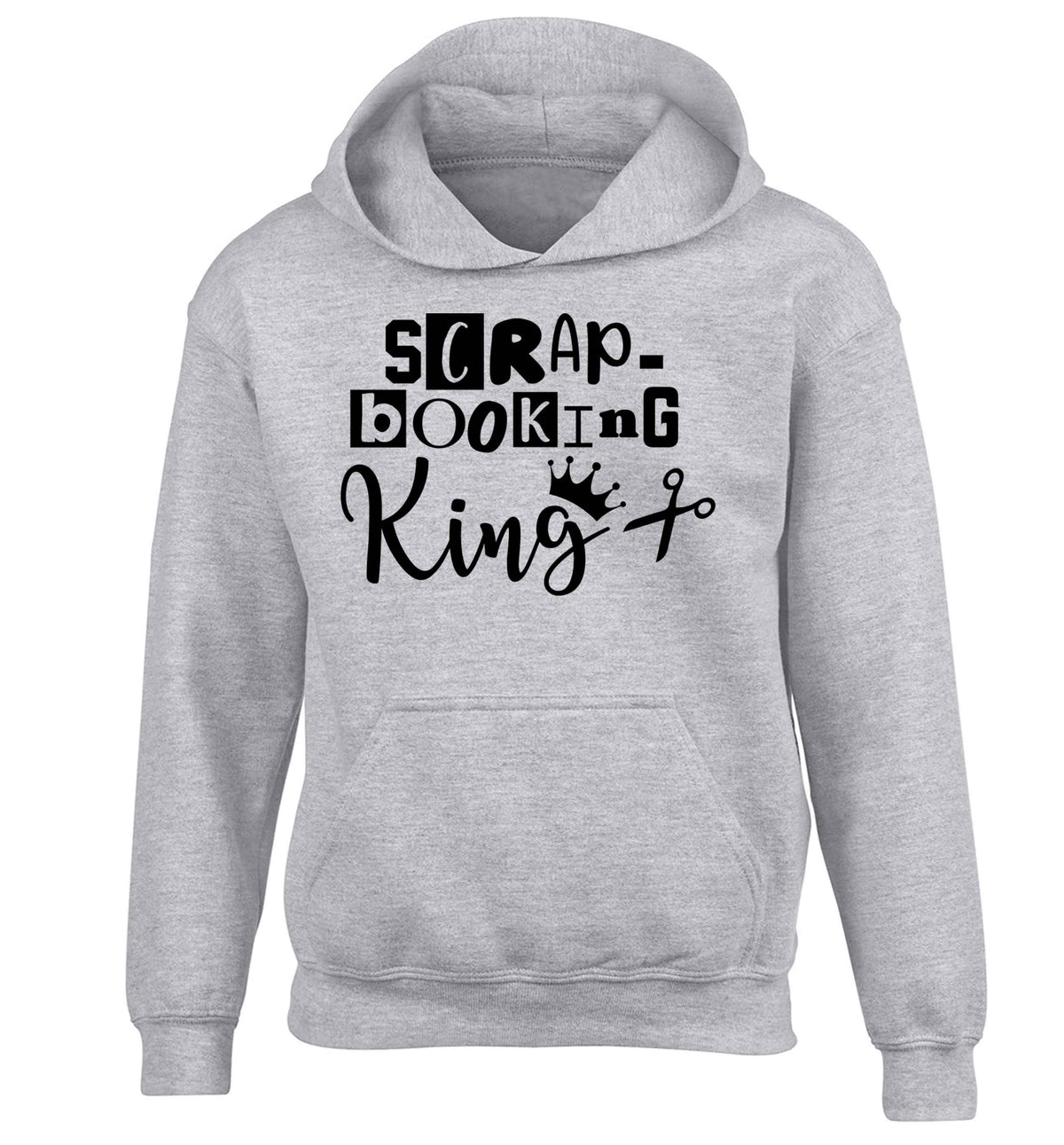 Scrapbooking King children's grey hoodie 12-13 Years