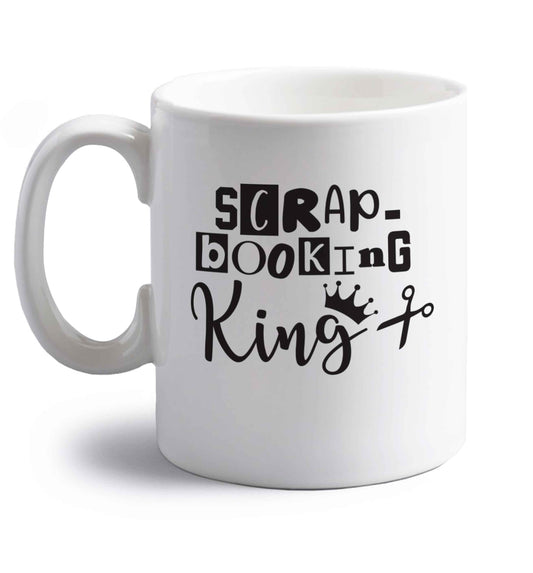 Scrapbooking King right handed white ceramic mug 