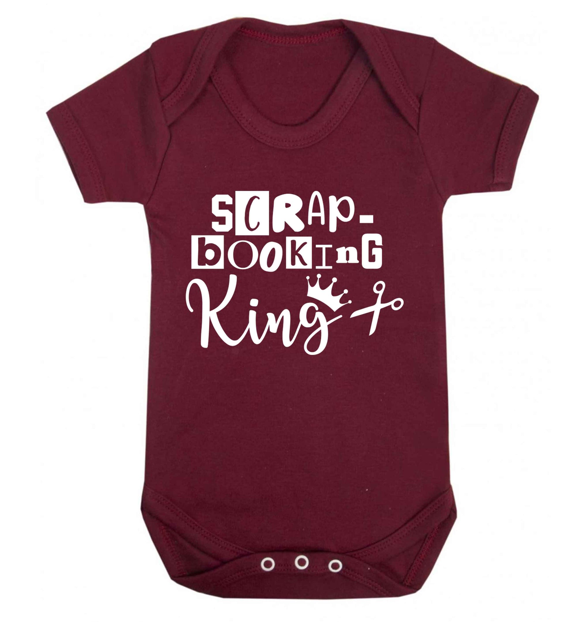 Scrapbooking King Baby Vest maroon 18-24 months