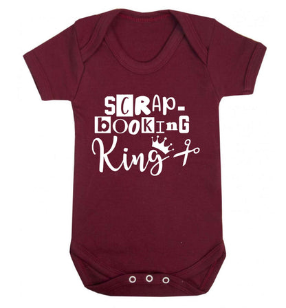 Scrapbooking King Baby Vest maroon 18-24 months