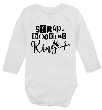 Scrapbooking King Baby Vest long sleeved white 6-12 months