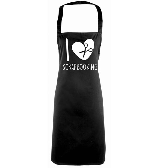 I love scrapbooking black apron