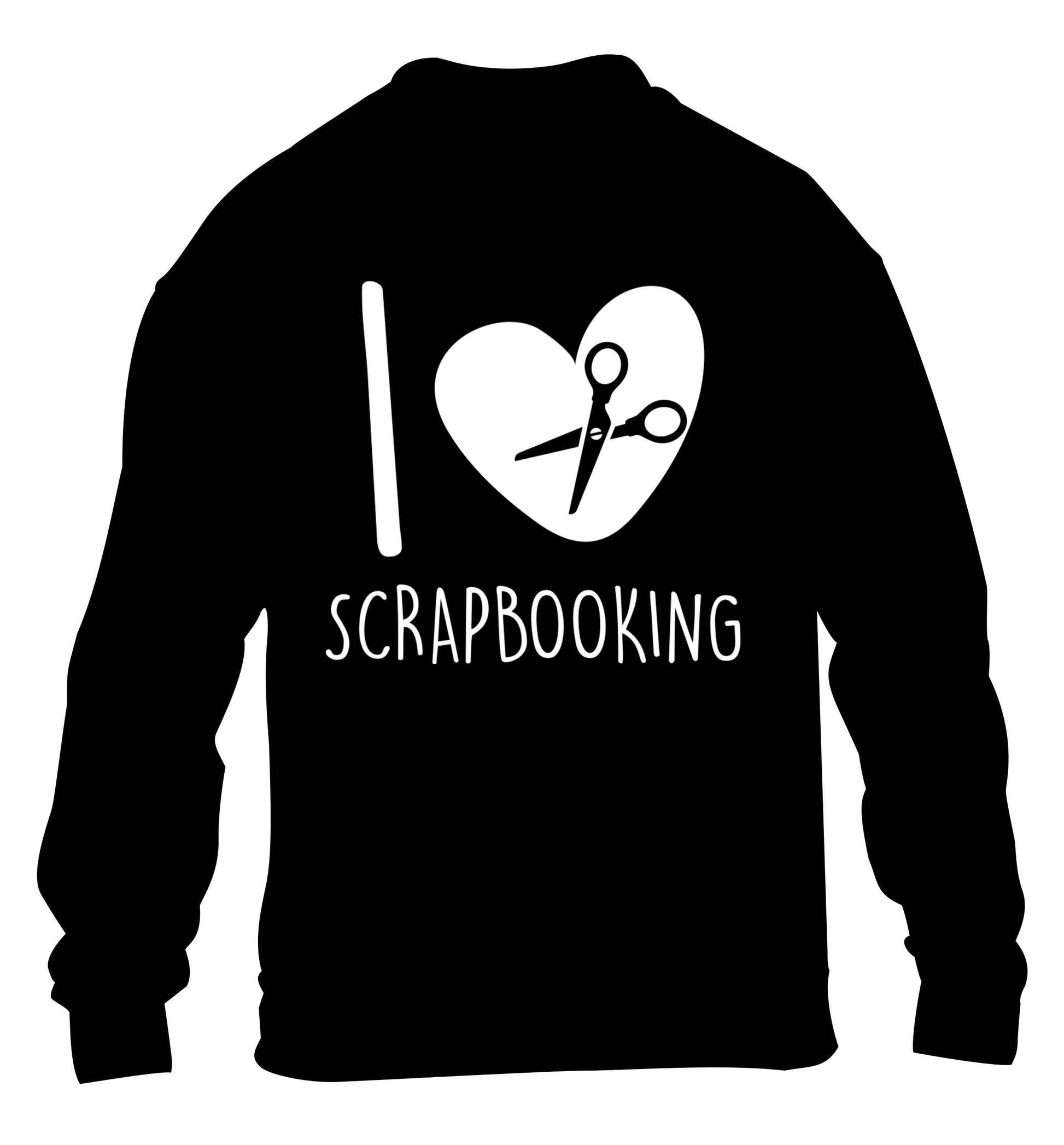 I love scrapbooking children's black sweater 12-13 Years