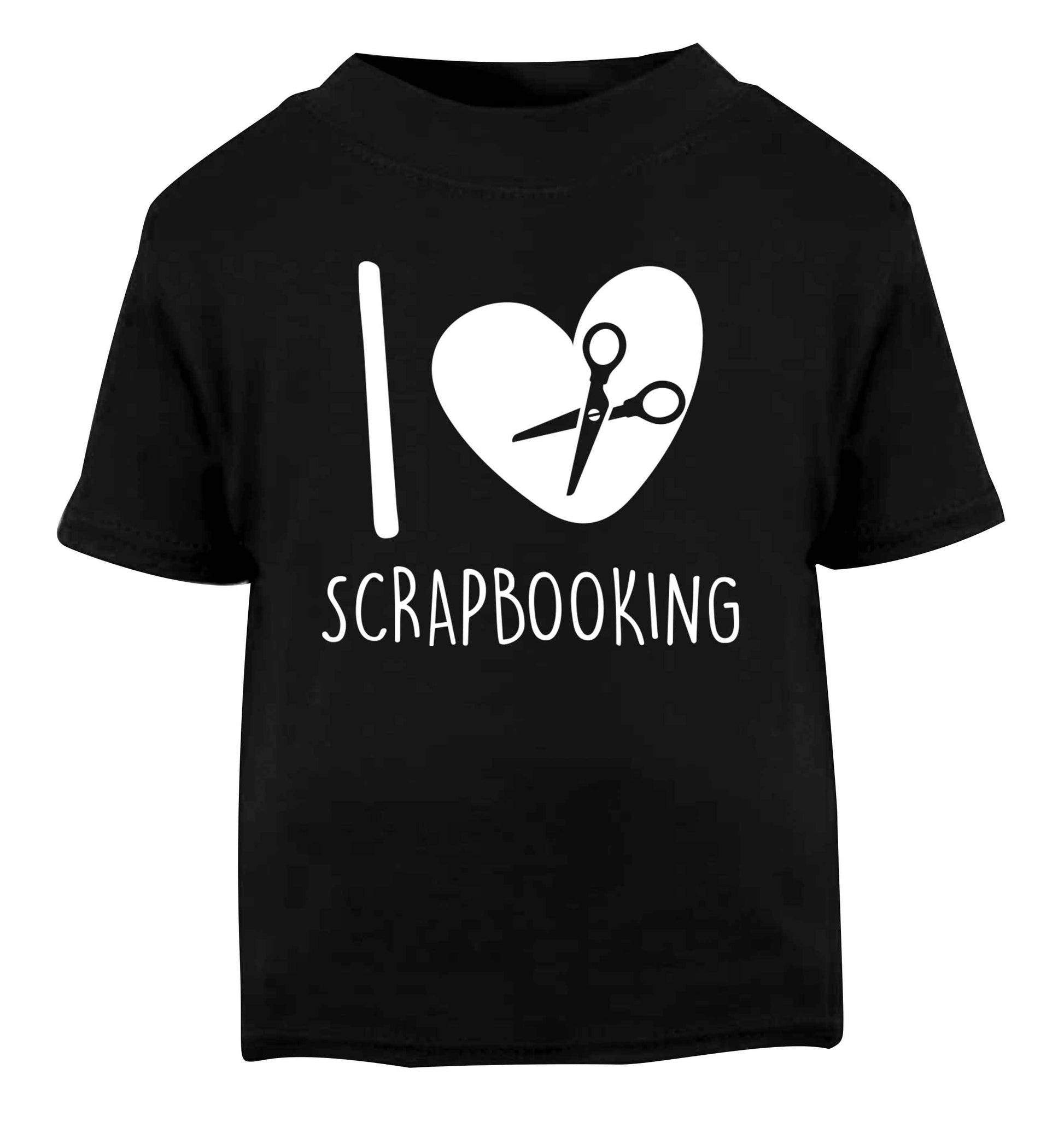 I love scrapbooking Black Baby Toddler Tshirt 2 years