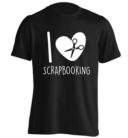 I love scrapbooking adults unisex black Tshirt 2XL