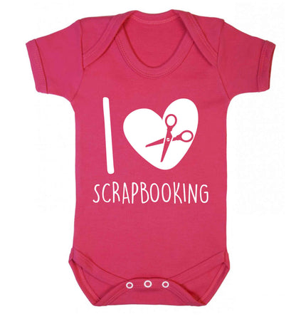 I love scrapbooking Baby Vest dark pink 18-24 months