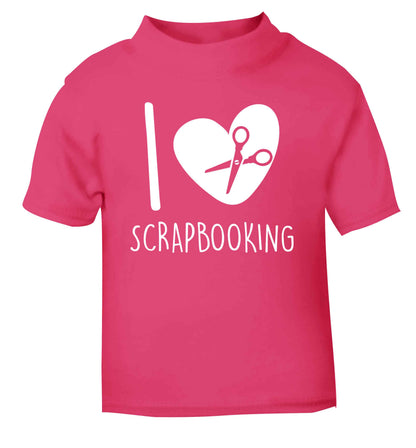 I love scrapbooking pink Baby Toddler Tshirt 2 Years