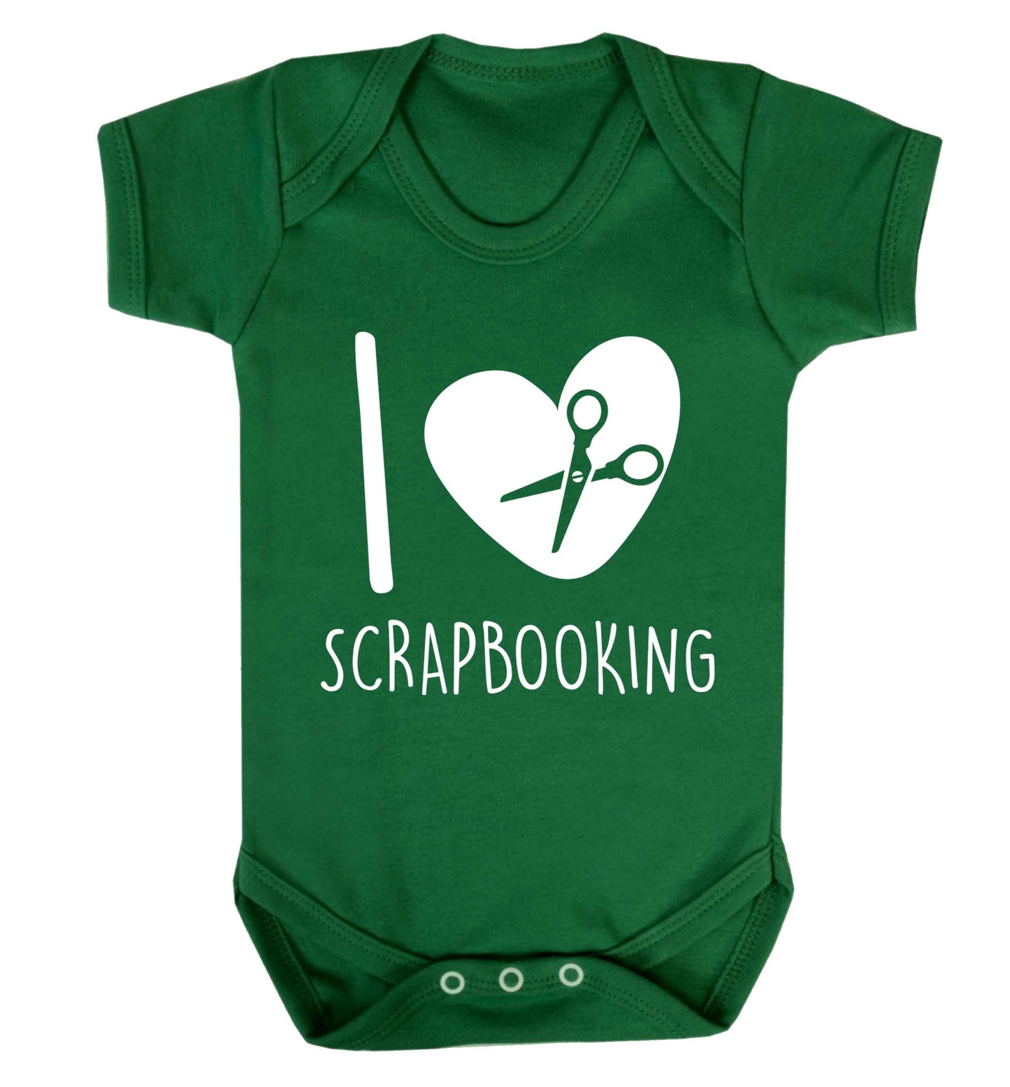I love scrapbooking Baby Vest green 18-24 months