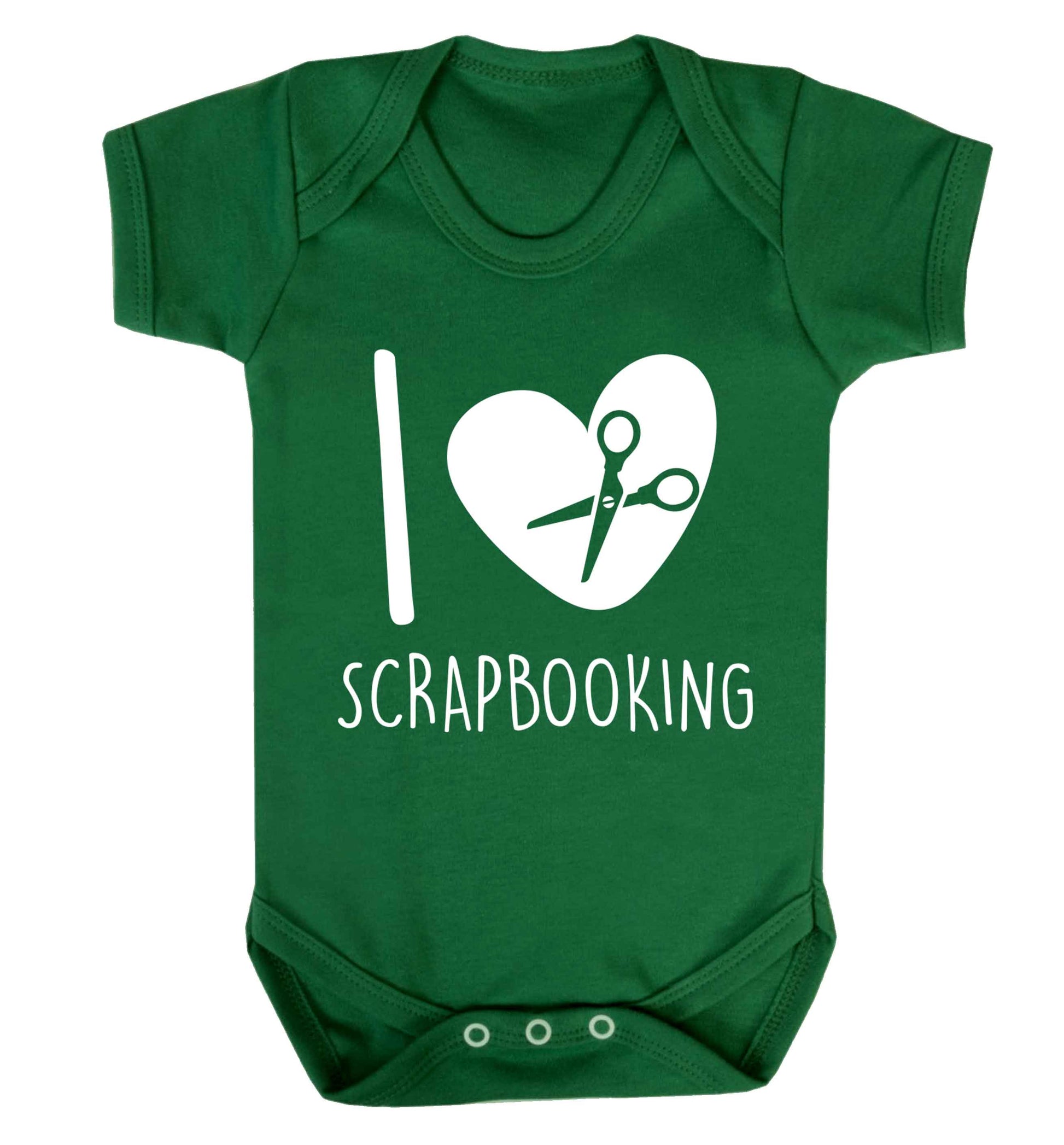 I love scrapbooking Baby Vest green 18-24 months