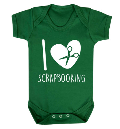 I love scrapbooking Baby Vest green 18-24 months
