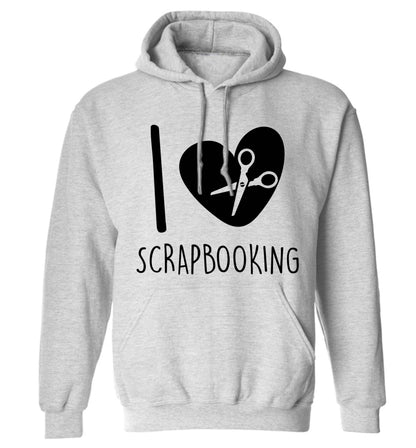 I love scrapbooking adults unisex grey hoodie 2XL