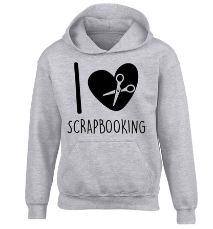 I love scrapbooking children's grey hoodie 12-13 Years