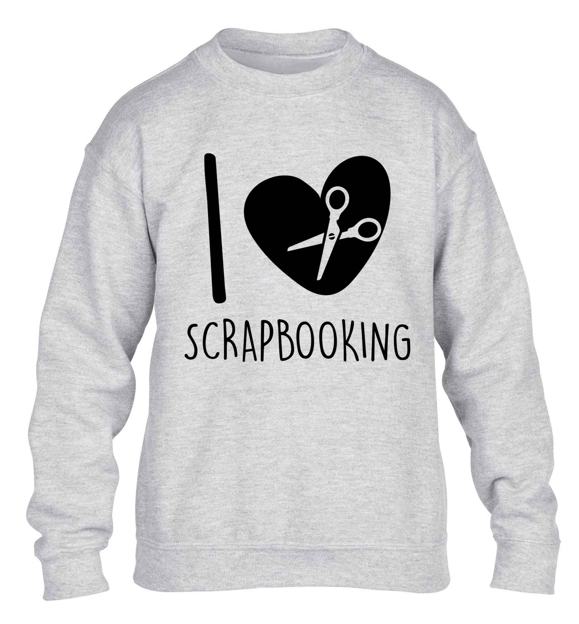 I love scrapbooking children's grey sweater 12-13 Years