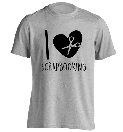 I love scrapbooking adults unisex grey Tshirt 2XL