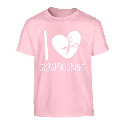 I love scrapbooking Children's light pink Tshirt 12-13 Years