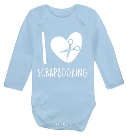 I love scrapbooking Baby Vest long sleeved pale blue 6-12 months