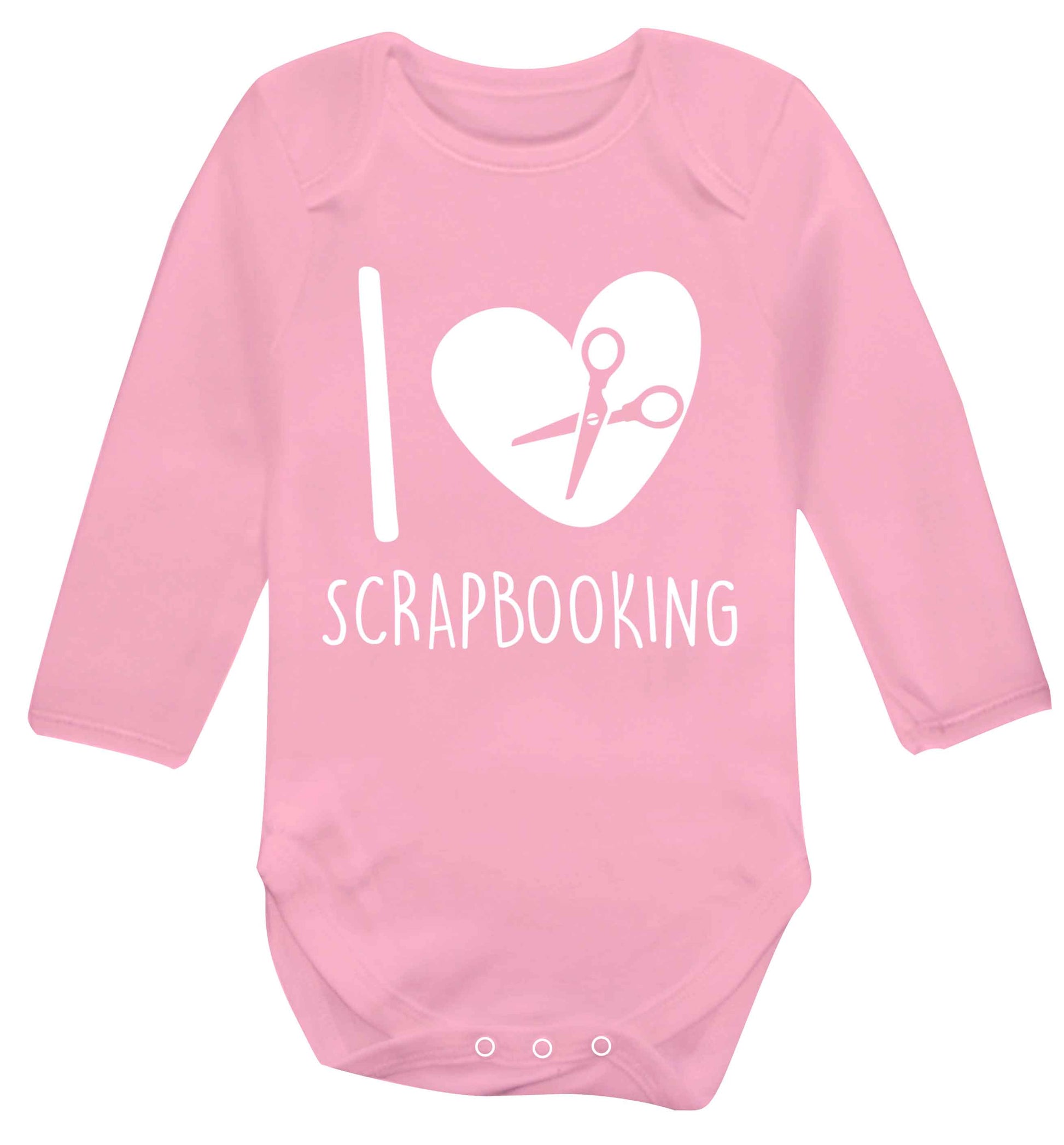 I love scrapbooking Baby Vest long sleeved pale pink 6-12 months