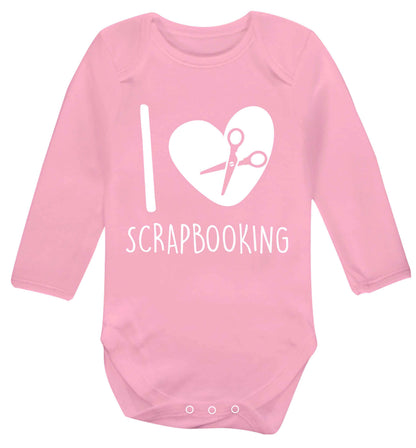 I love scrapbooking Baby Vest long sleeved pale pink 6-12 months
