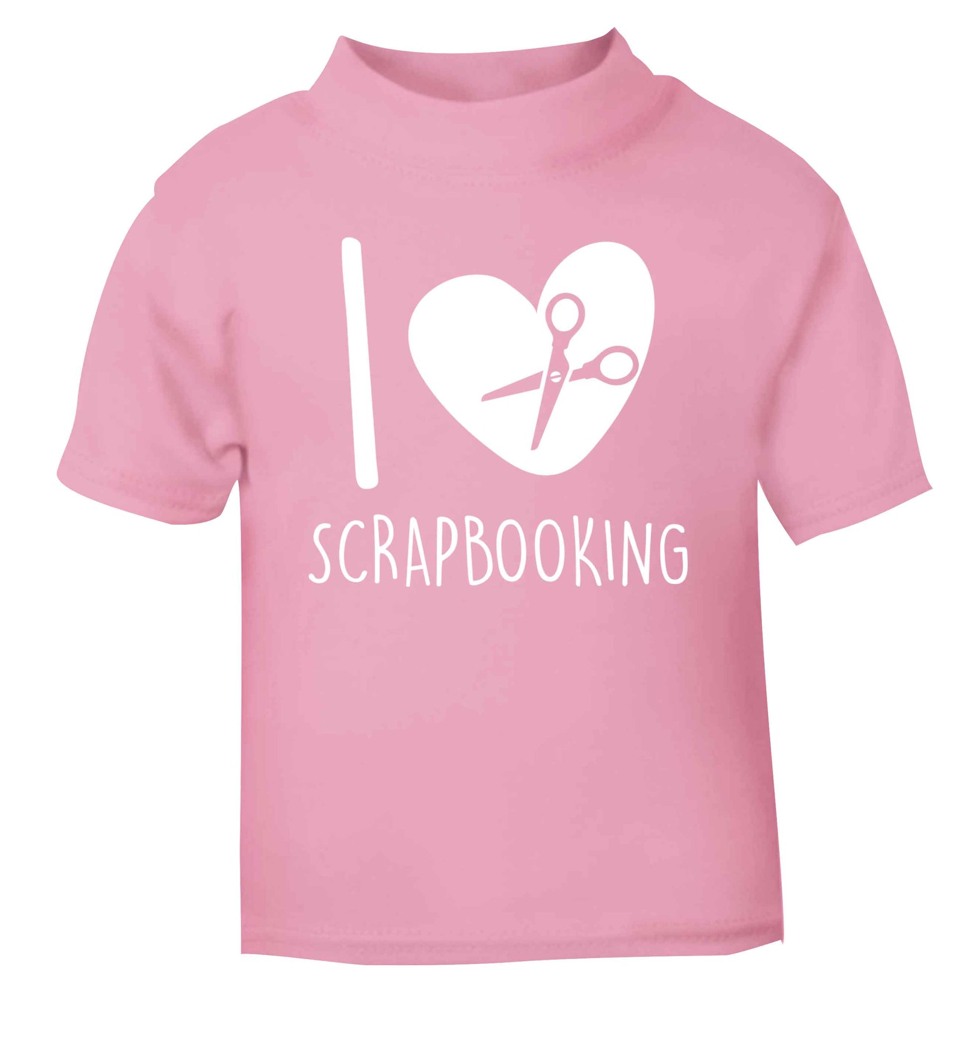 I love scrapbooking light pink Baby Toddler Tshirt 2 Years
