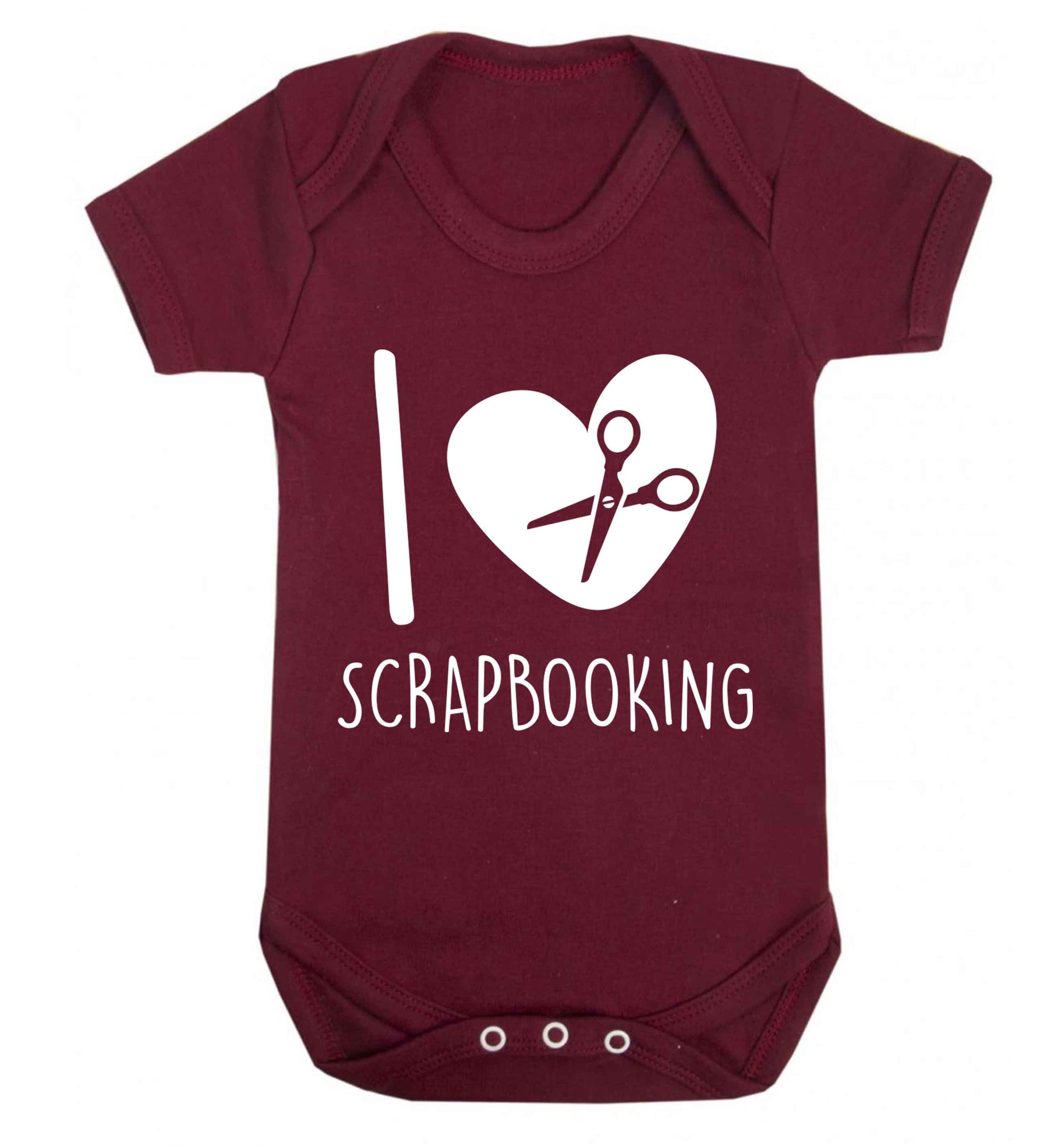I love scrapbooking Baby Vest maroon 18-24 months