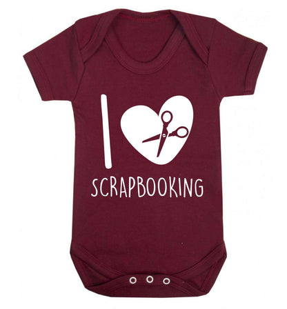 I love scrapbooking Baby Vest maroon 18-24 months