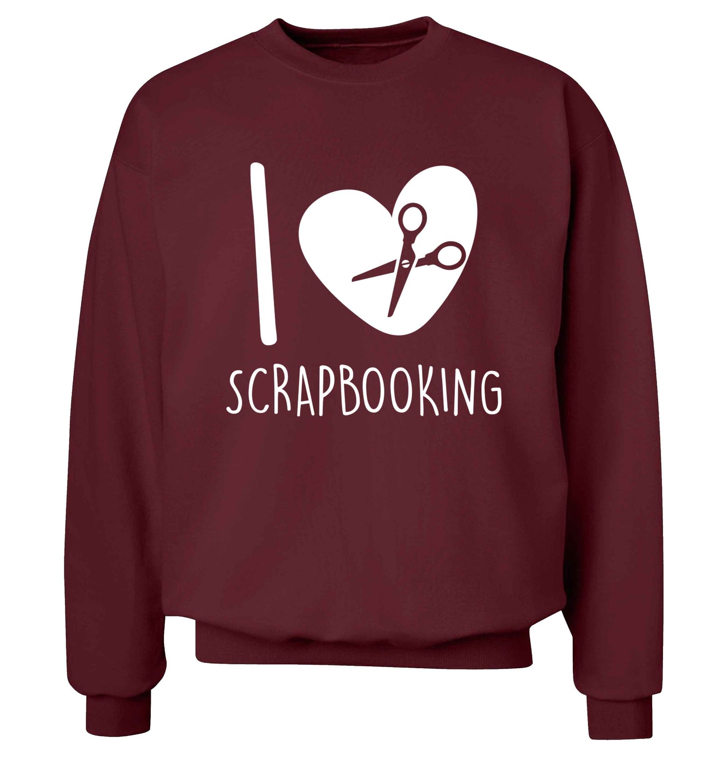 I love scrapbooking Adult's unisex maroon Sweater 2XL