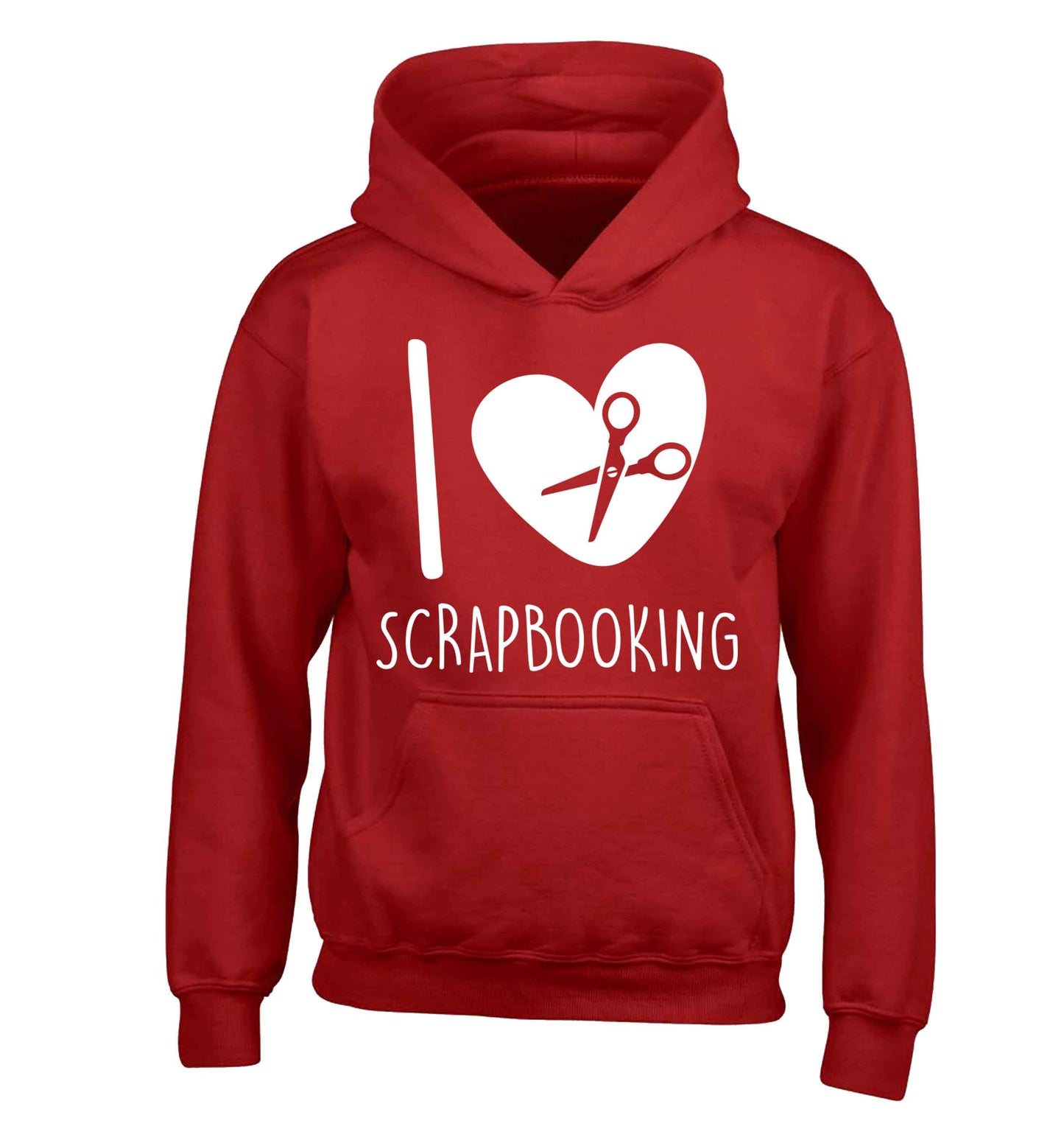 I love scrapbooking children's red hoodie 12-13 Years