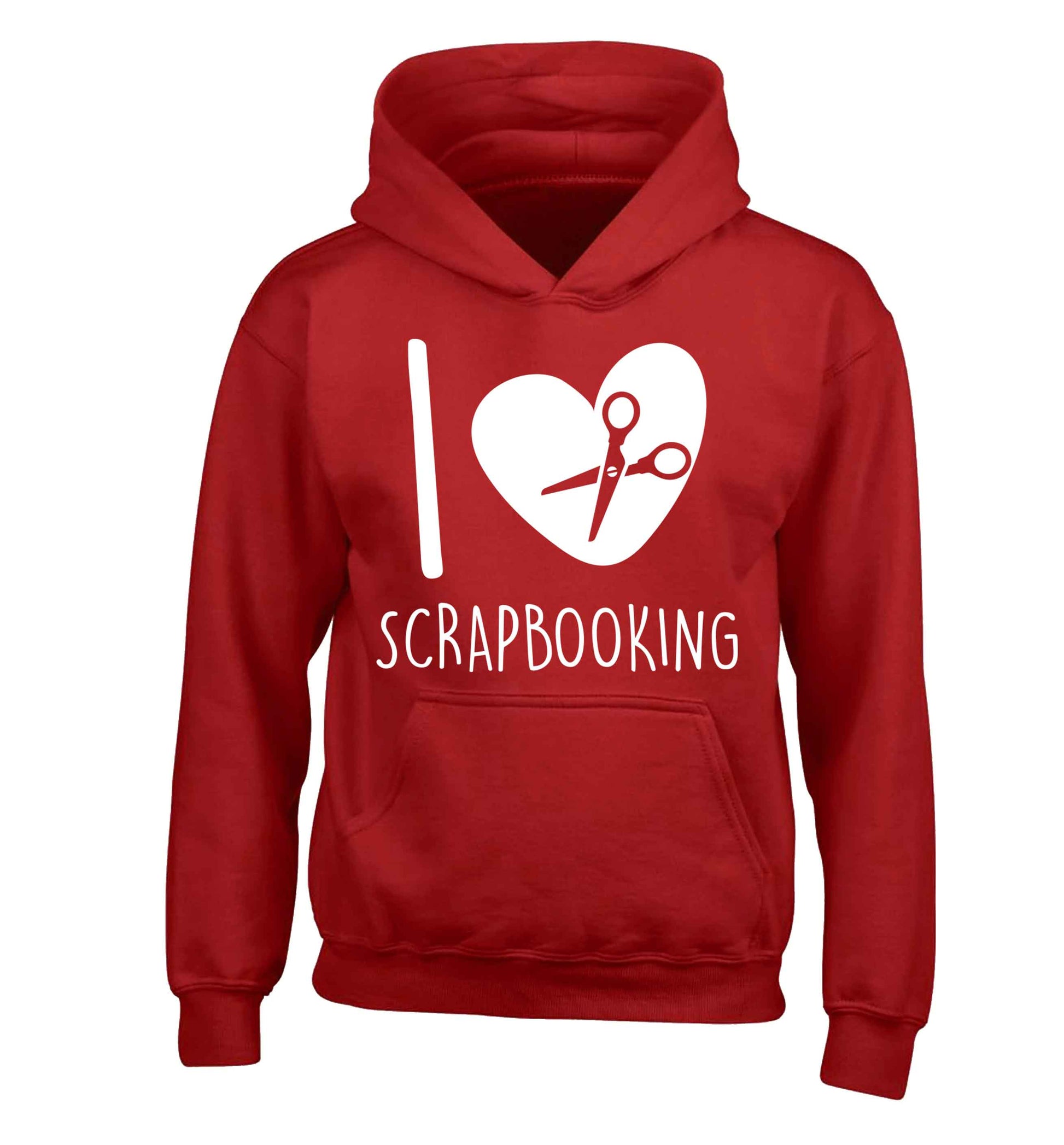 I love scrapbooking children's red hoodie 12-13 Years