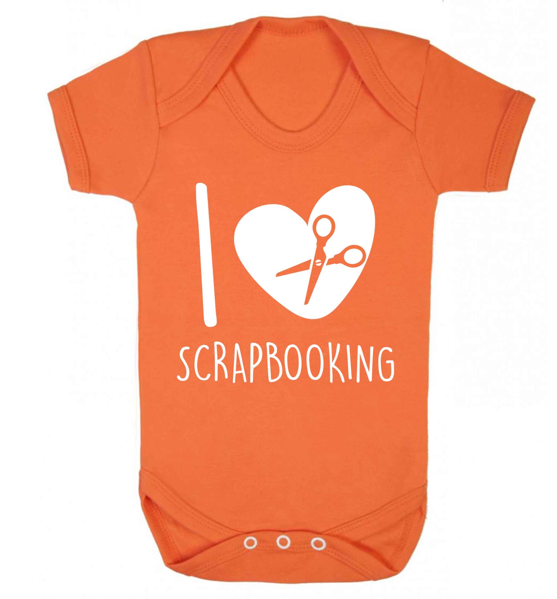 I love scrapbooking Baby Vest orange 18-24 months