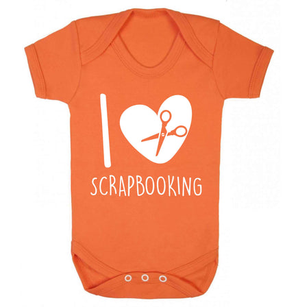 I love scrapbooking Baby Vest orange 18-24 months