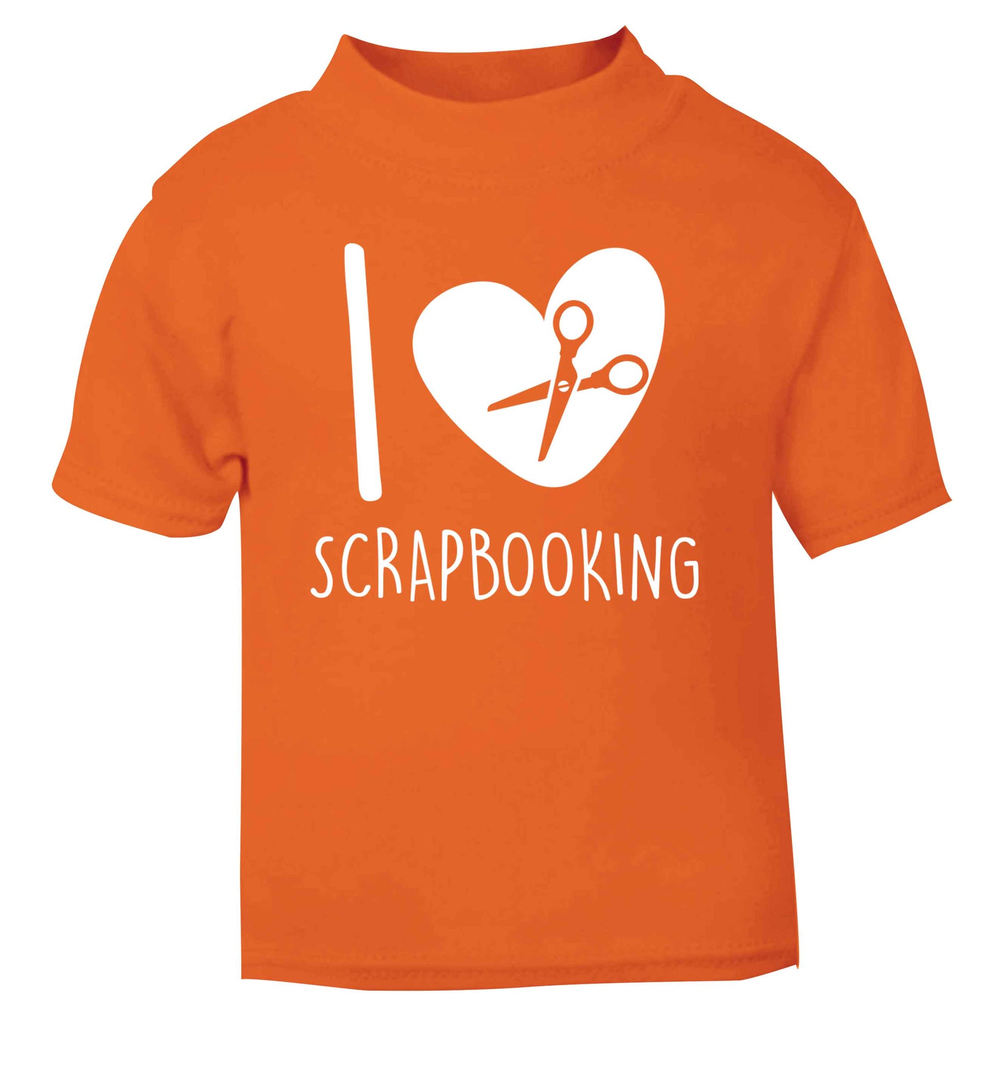 I love scrapbooking orange Baby Toddler Tshirt 2 Years