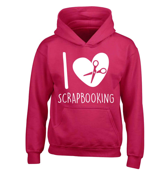 I love scrapbooking children's pink hoodie 12-13 Years