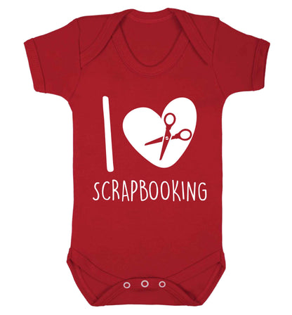 I love scrapbooking Baby Vest red 18-24 months