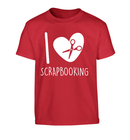 I love scrapbooking Children's red Tshirt 12-13 Years