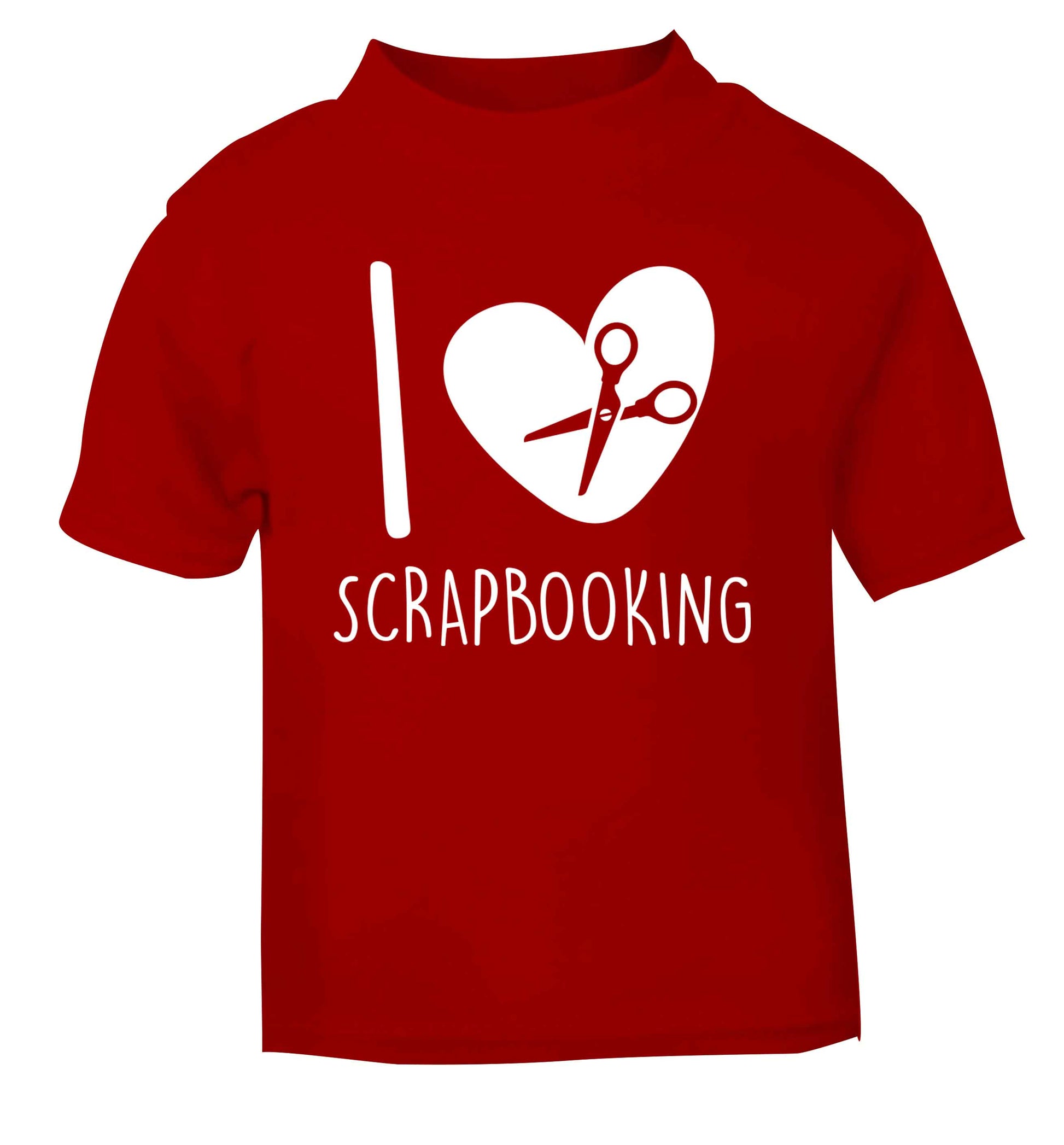 I love scrapbooking red Baby Toddler Tshirt 2 Years