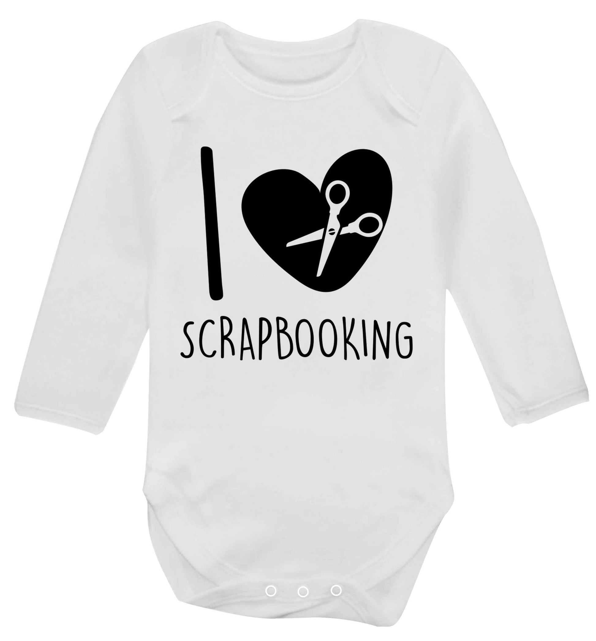 I love scrapbooking Baby Vest long sleeved white 6-12 months