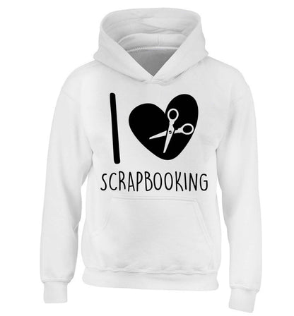 I love scrapbooking children's white hoodie 12-13 Years