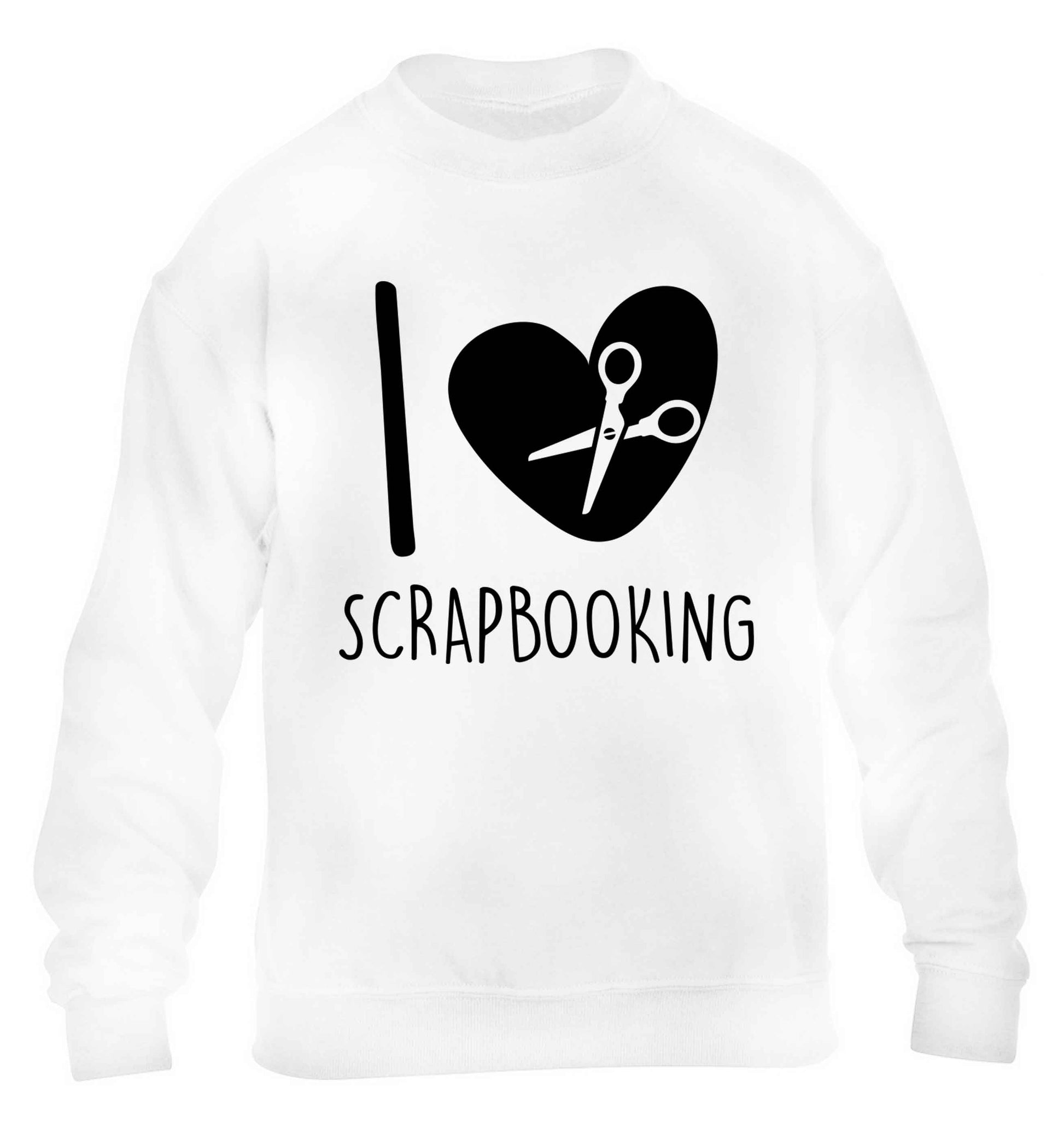 I love scrapbooking children's white sweater 12-13 Years