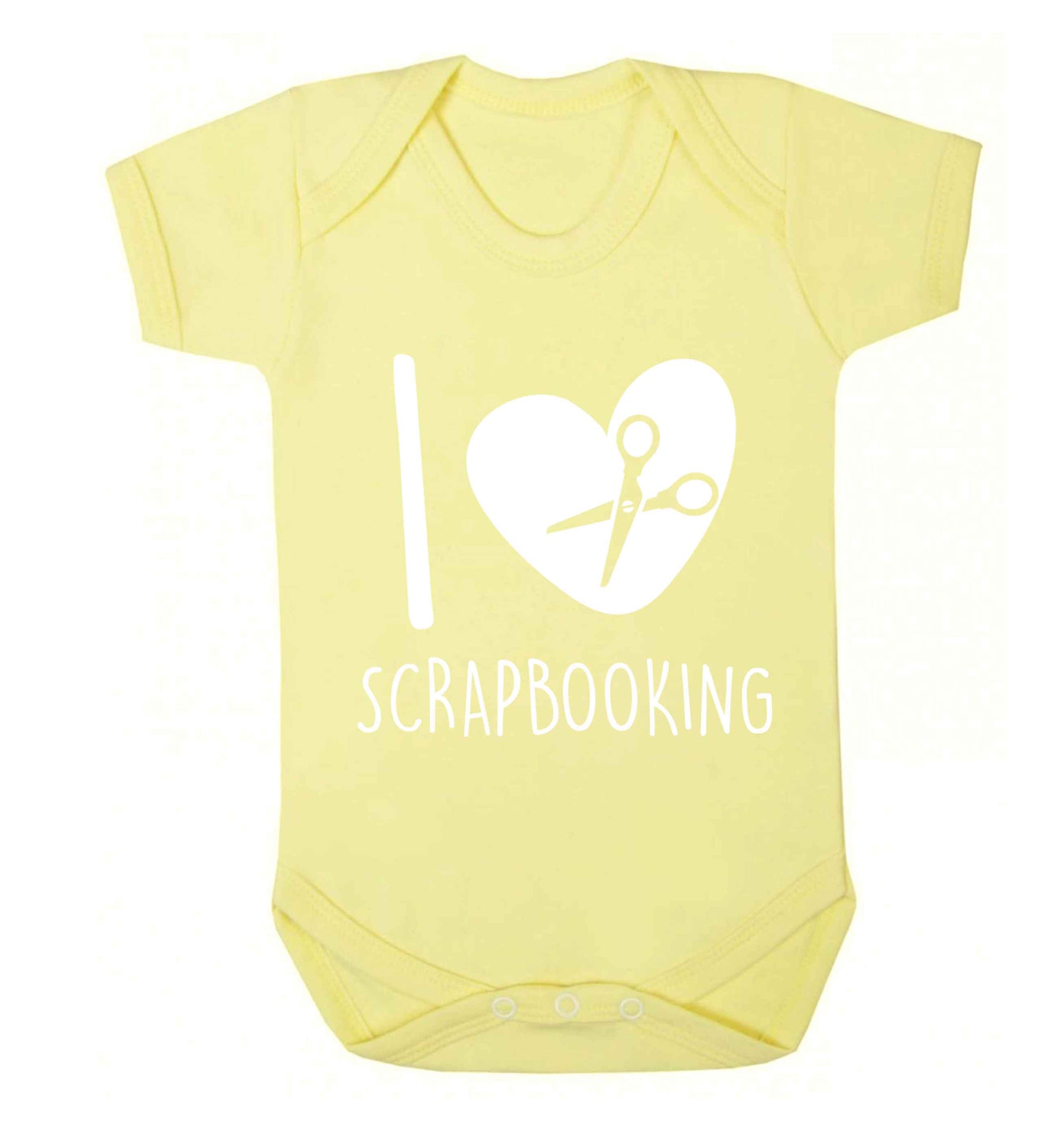 I love scrapbooking Baby Vest pale yellow 18-24 months