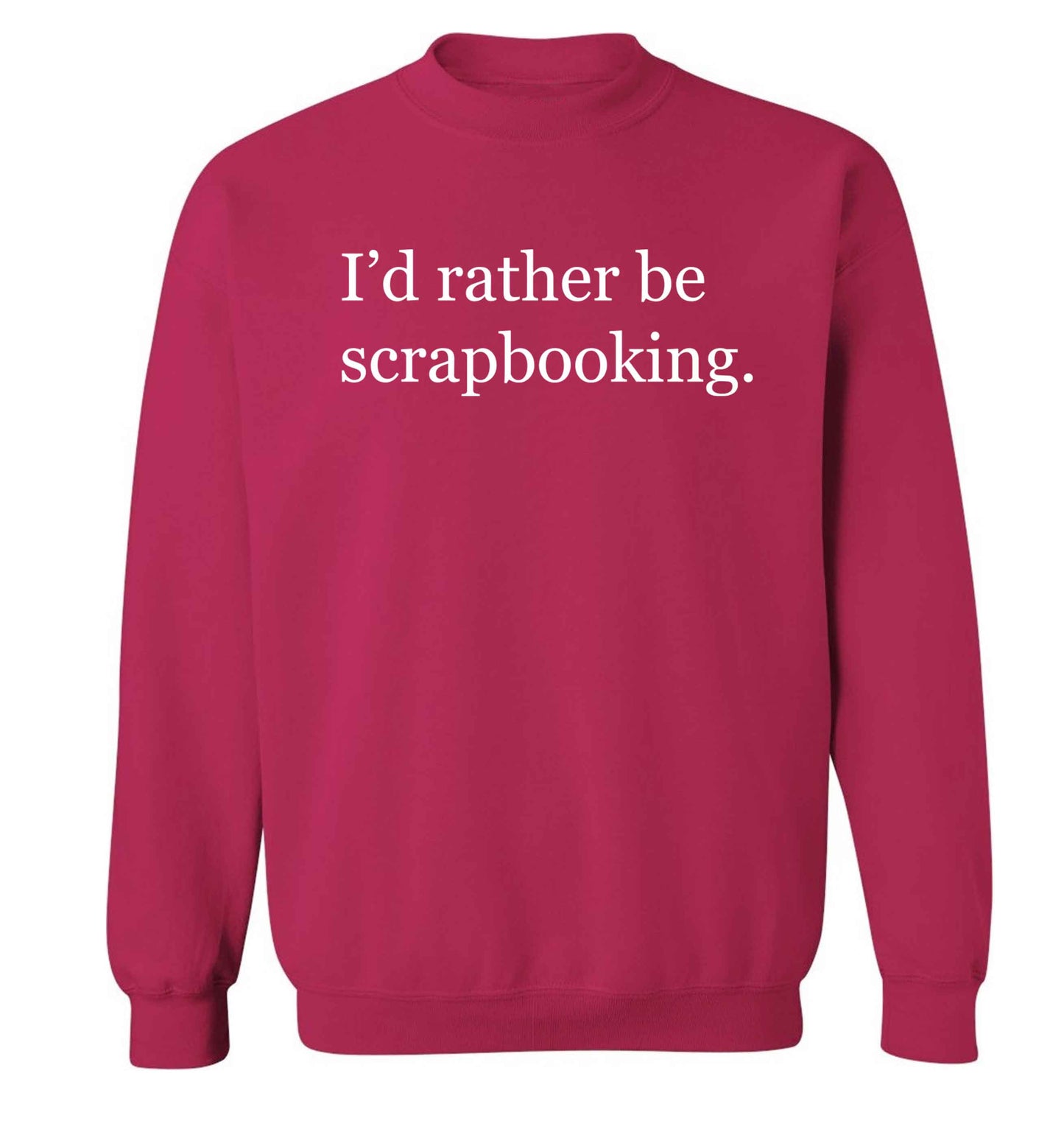 I'd rather be scrapbooking Adult's unisex pink Sweater 2XL