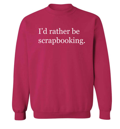 I'd rather be scrapbooking Adult's unisex pink Sweater 2XL