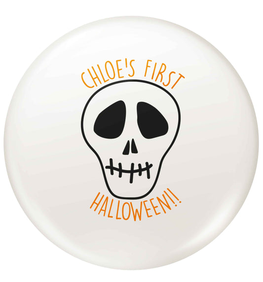 Personalised Skull 1st Halloween small 25mm Pin badge