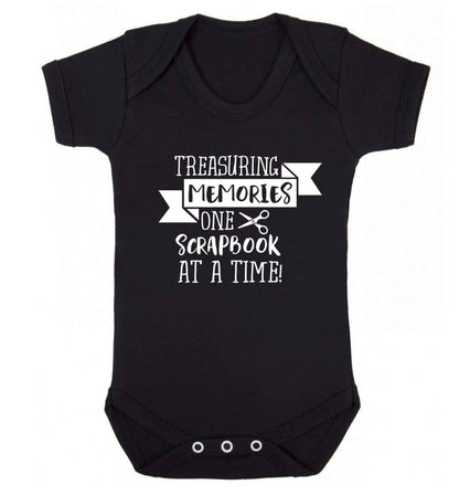 Treasuring memories one scrapbook at a time Baby Vest black 18-24 months