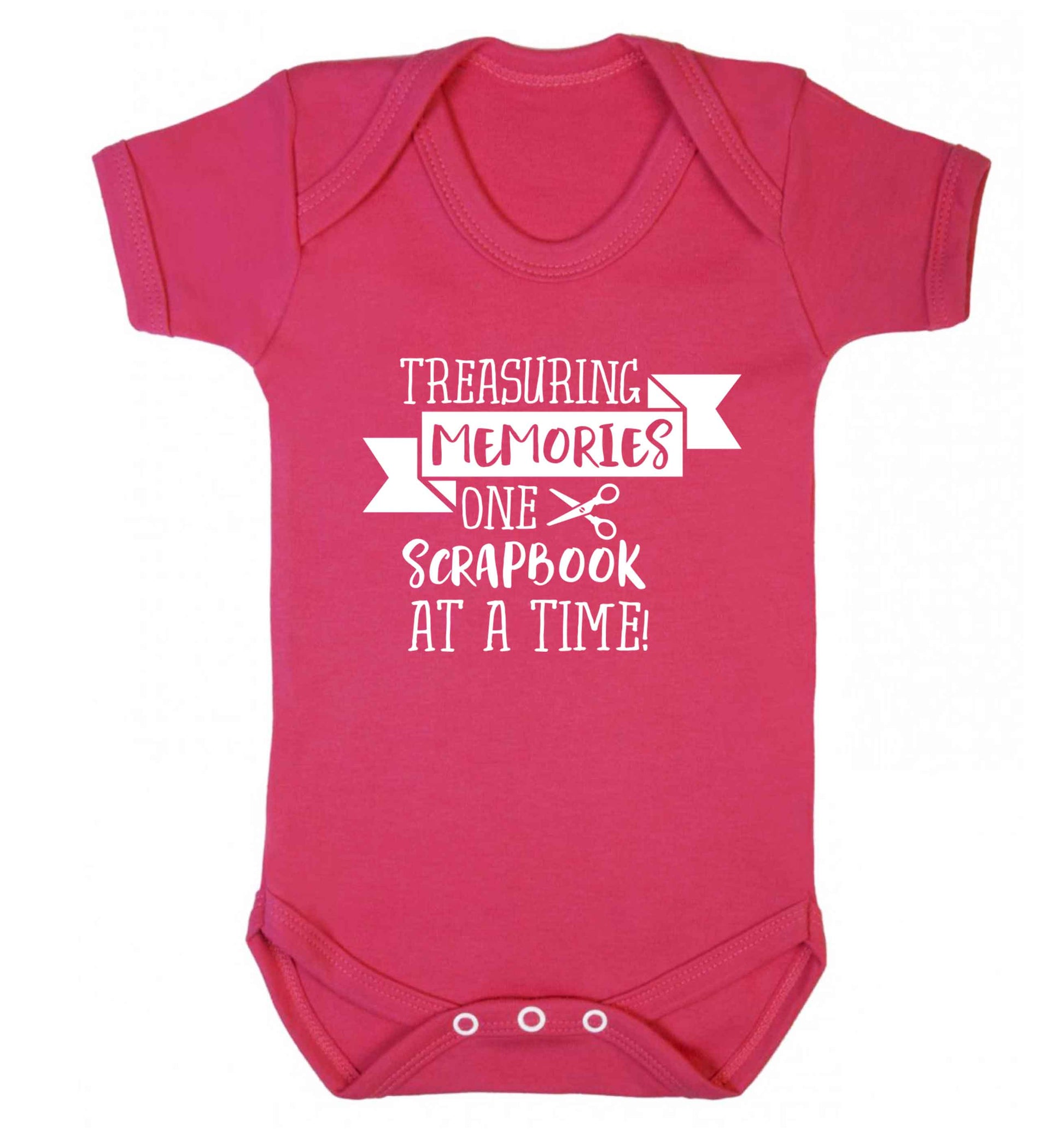 Treasuring memories one scrapbook at a time Baby Vest dark pink 18-24 months