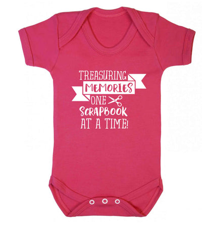 Treasuring memories one scrapbook at a time Baby Vest dark pink 18-24 months