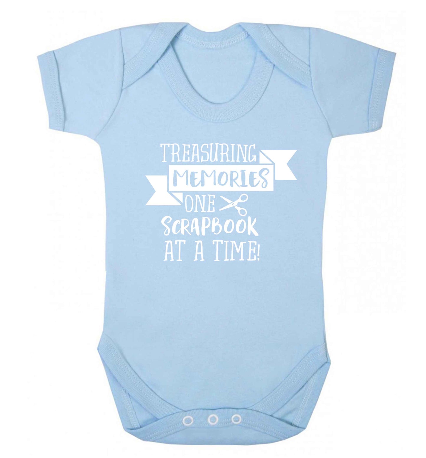 Treasuring memories one scrapbook at a time Baby Vest pale blue 18-24 months