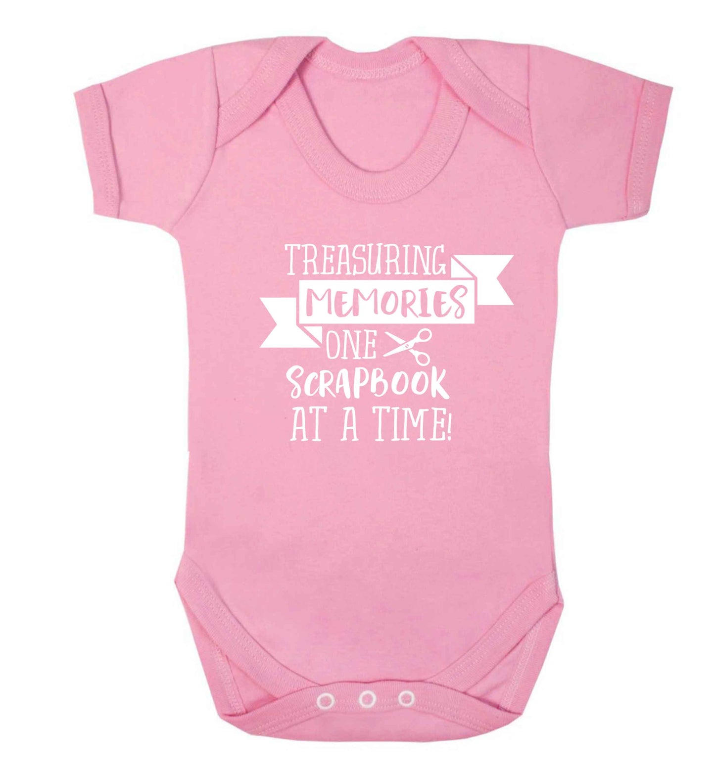 Treasuring memories one scrapbook at a time Baby Vest pale pink 18-24 months
